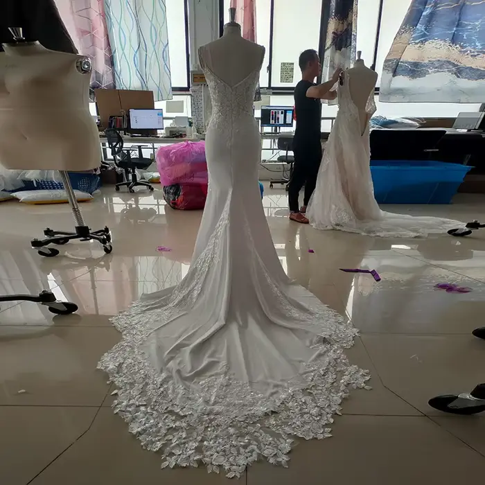 Robe de Mariée Sirène Boho en Dentelle