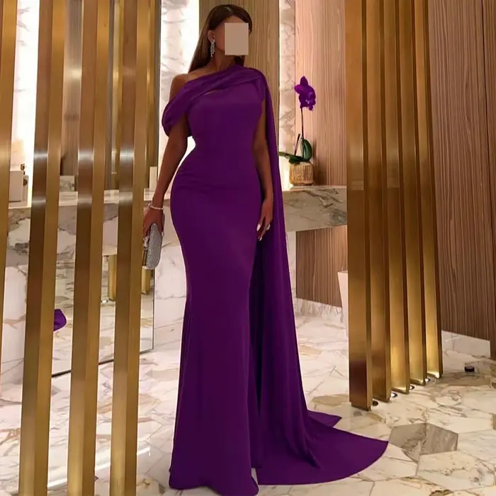 Robes de soirée violettes pour femmes, sirène une initiée, élégante, fête formelle, quelle que soit 