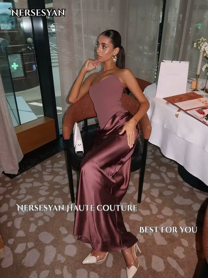 Robe de soirée sirène de luxe Nersesyan Dusty Rose