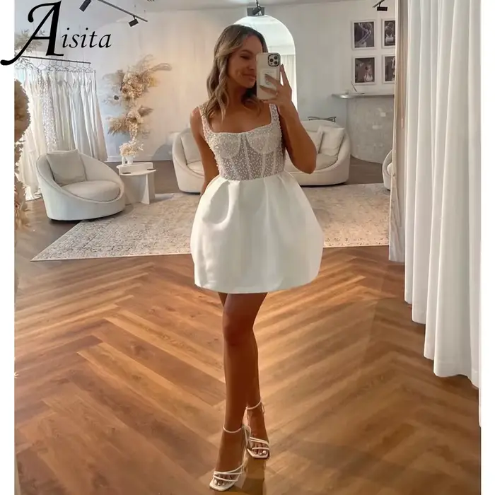 Robe de Mariée Courte Personnalisée