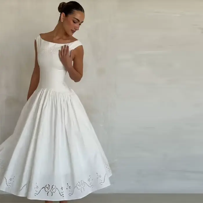 Robe Minimaliste Tendance, Robes Vintage Romantiques et Élégantes pour Femmes, Tenues d'Été Modestes