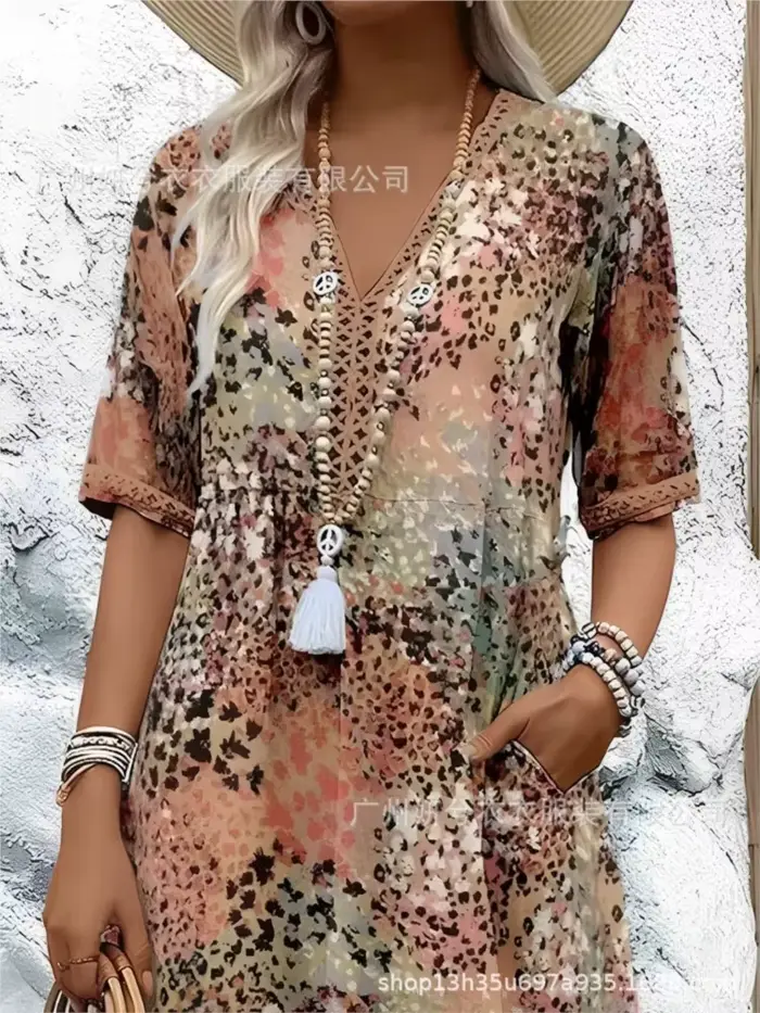 Robe mi-longue Vintage pour femmes