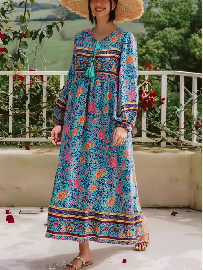 Robe Vintage Chic à Manches sulfpour Femme