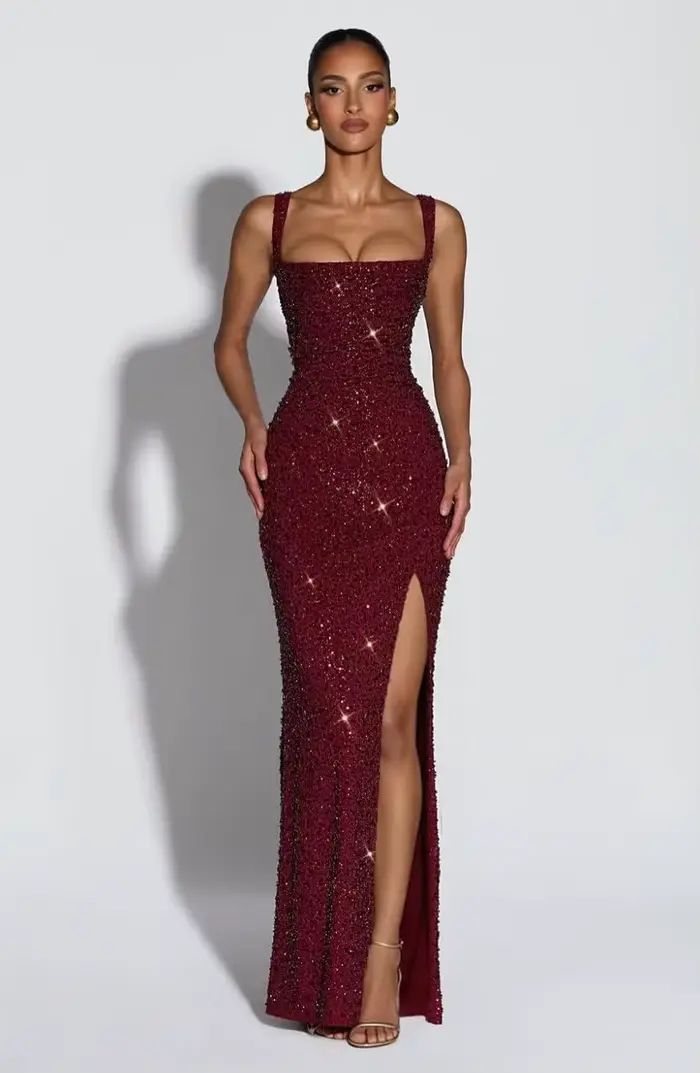 Robe de bal à paillettes pour femmes
