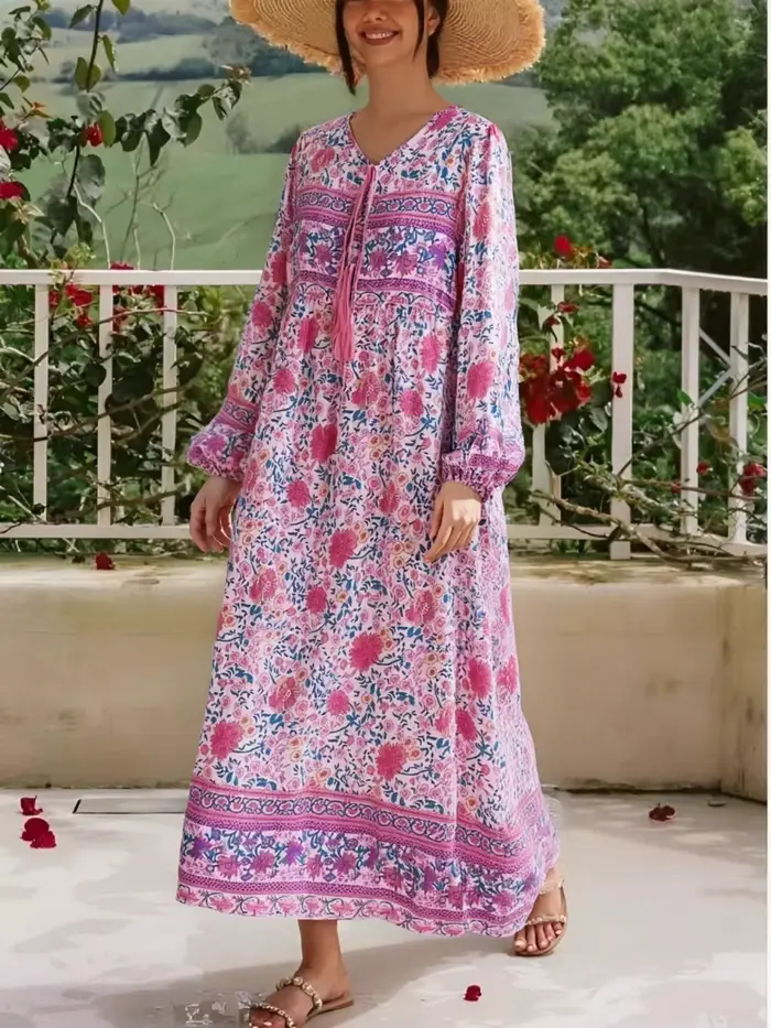 Robe Vintage Chic à Manches sulfpour Femme