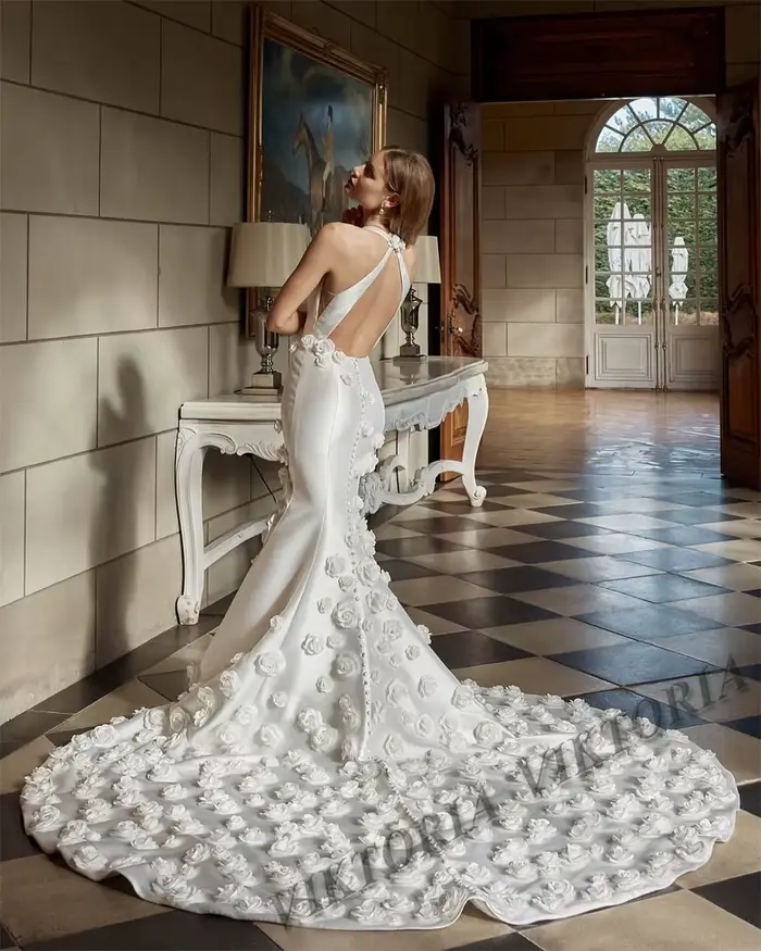 Robe de Mariée Sirène de Luxe pour Femme