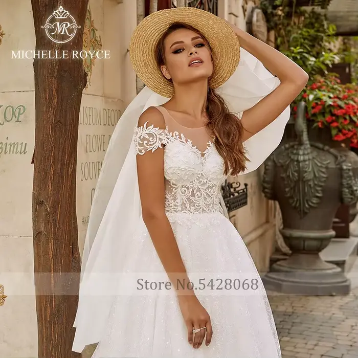 Michelle Royce-Robes de mariée A-ligne pour femmes