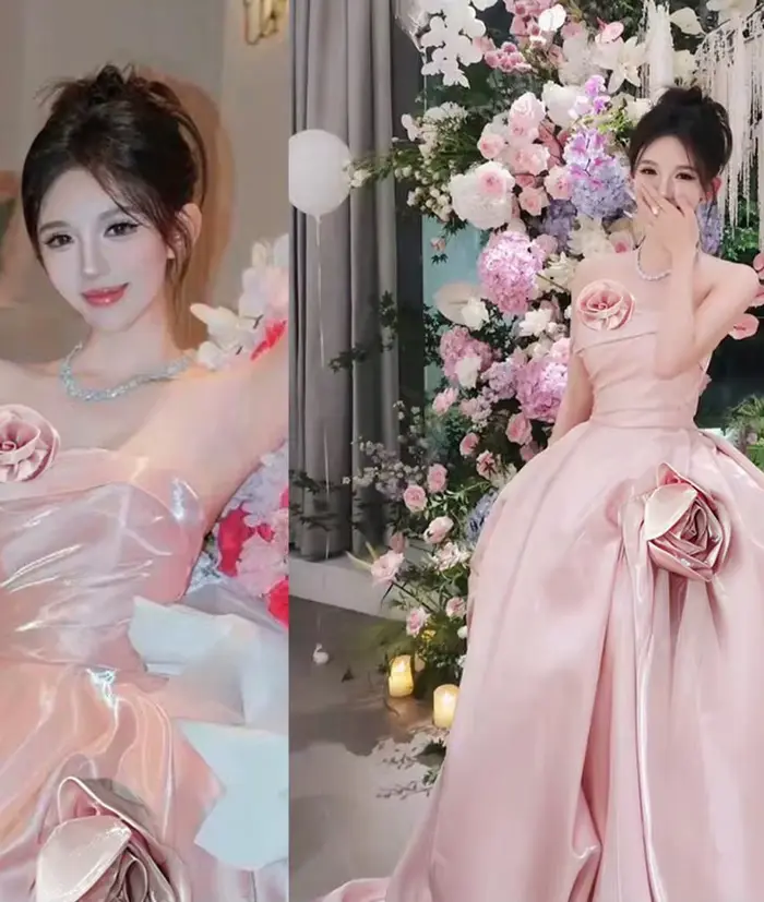 Robe de mariée Rose 3d