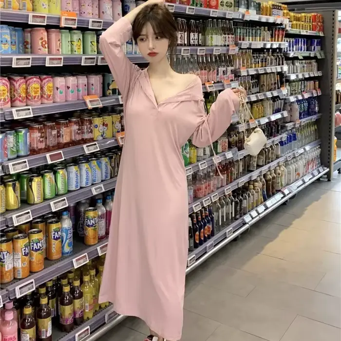 Robe décontractée d'été ample à capuche
