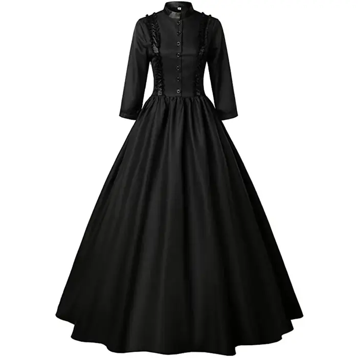 Robe médiévale pour femme avec manches longues pour carnaval, soirée de gala, cosplay et cérémonies spéciales
