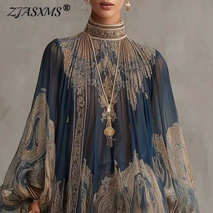 Mini robe à imprimé vintage pour femmes