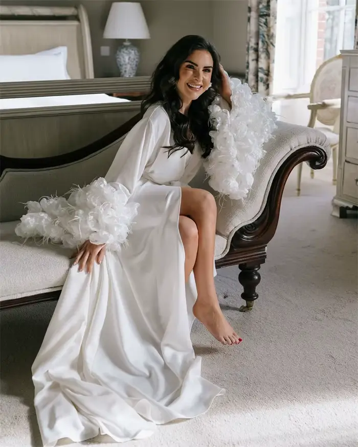 Robe de bal de mariage blanche de luxe pour femmes