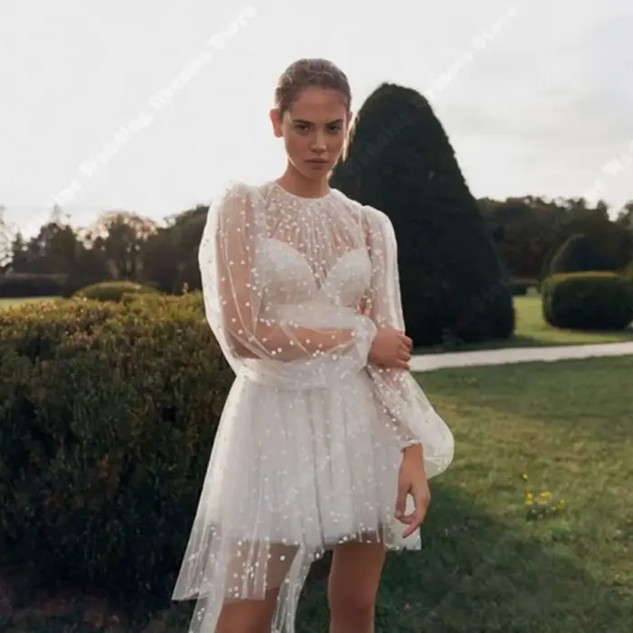 Robe de mariée en tulle bohème princesse avec train de balayage pour femmes occasions spéciales