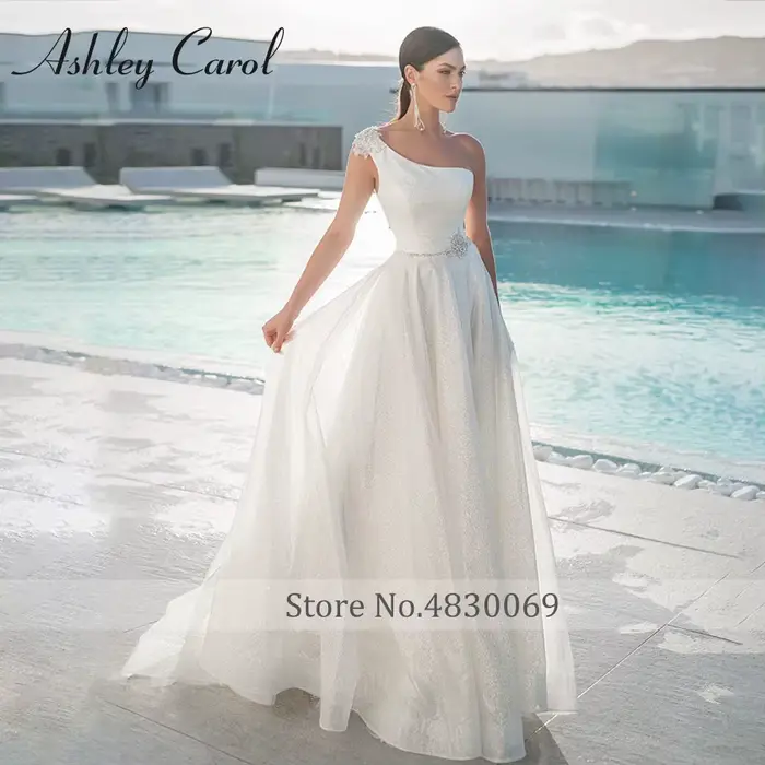 Ashley Carol-Robe de Mariée Trapèze Sexy et Brillante