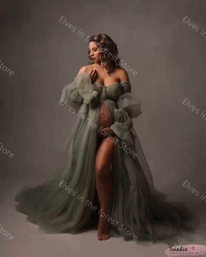 Robes de soirée à manches longues pour femmes enceintes