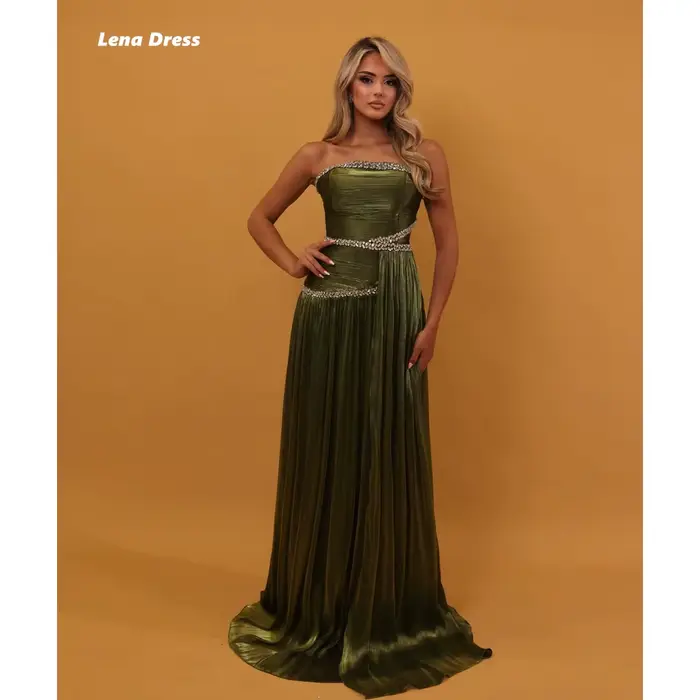 Robes de soirée brillantes Lena pour occasions spéciales, robe de bal sur mesure, robes de fête élég