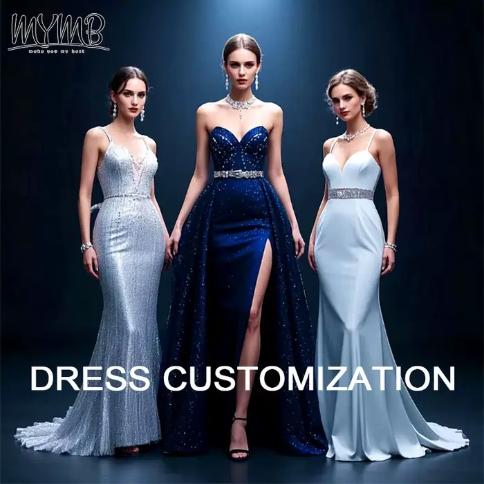 Robe de mariée VIP MYMB MAKE YOU MY BEST élégante en soie et cuir pour femmes 25-34 ans occasions spéciales tricoter haut décolleté beige au sol