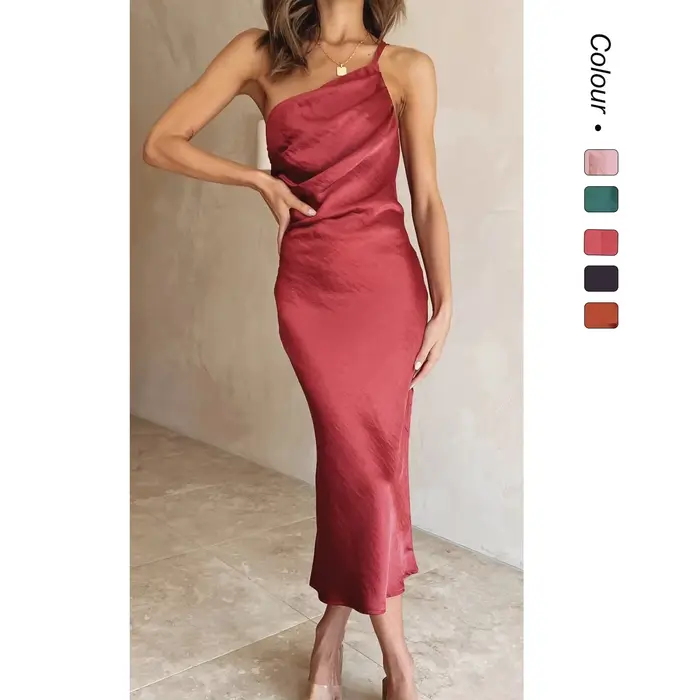 Robe mi-longue à la mode, coupe cintrée, avec sangle arrière, nouveau Style transfrontalier, robe élégante au genou, printemps été 2025