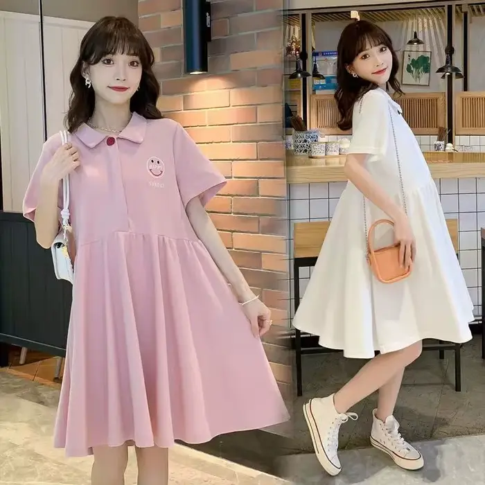 ALTERfur ses-Robe de grossesse à manches courtes pour femmes