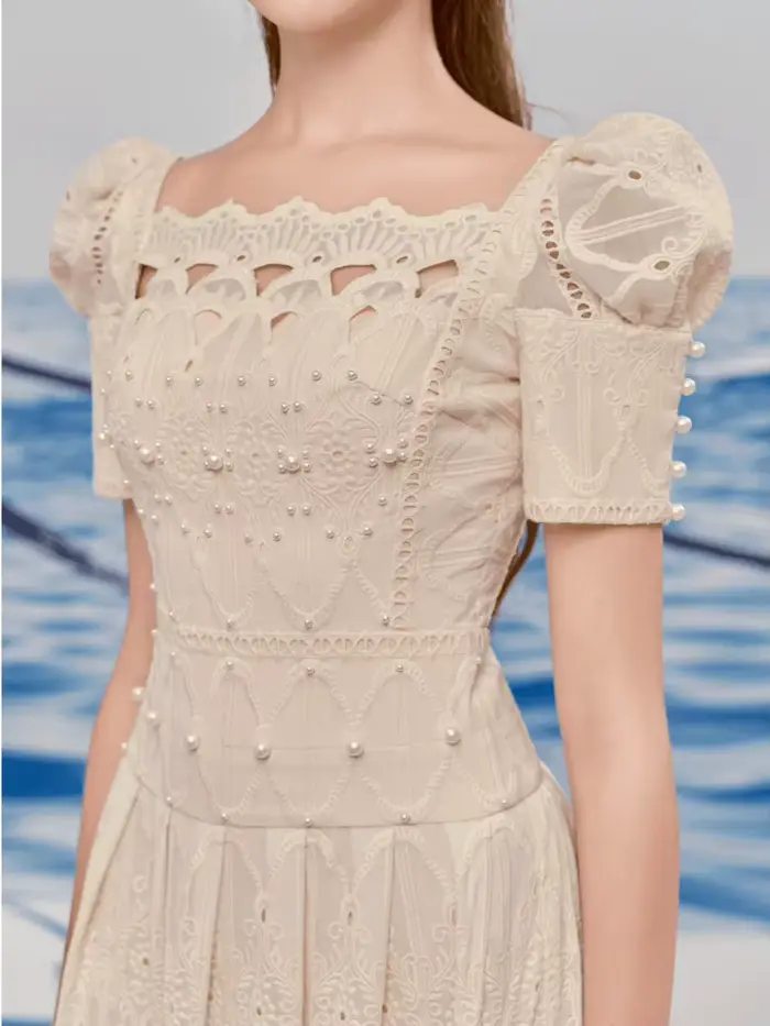 Eshin – robe blanche élégante pour femmes