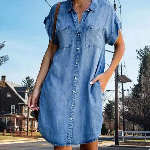 Chemise-Robe en Polyester et Coton Style Plage Décontractée pour Femmes Occasions Spéciales Plage Soirées Élégantes