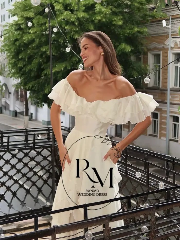 Robe de soirée élégante Ranmo 2026 en mousseline de soie