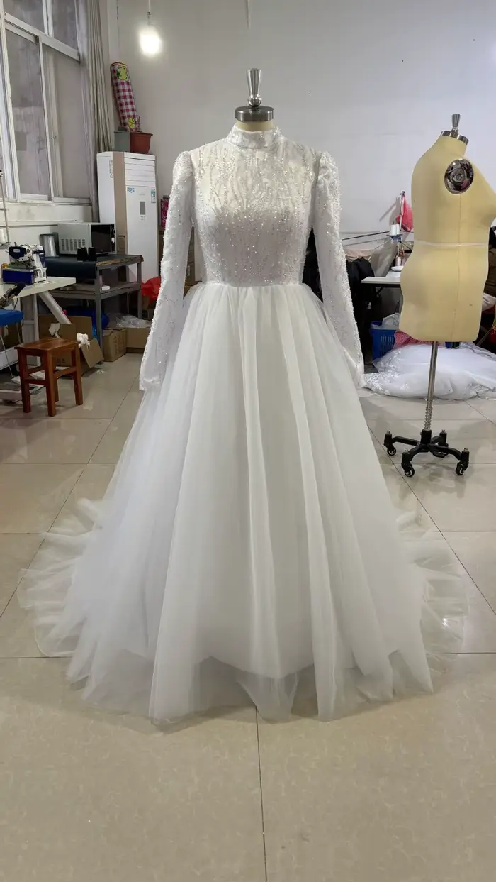 Robe de mariée élégante en mousseline