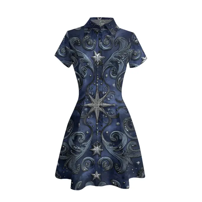 Robe boutonnée de Style occidental Vintage pour femmes