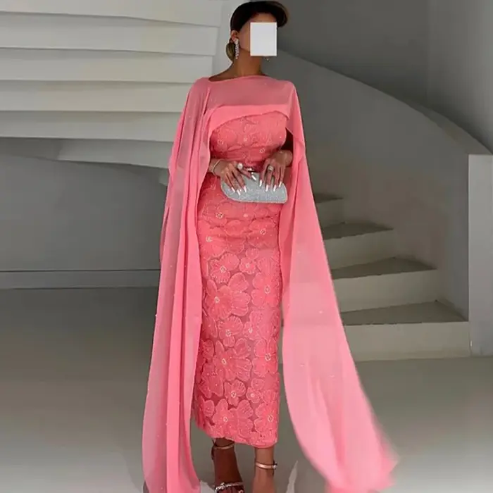 Robe de soirée exquise en tulle à col rond, élégante robe sirène pour occasions spéciales, robes de mariée de luxe avec traîne Watteau, robes de soirée personnalisées pour femmes