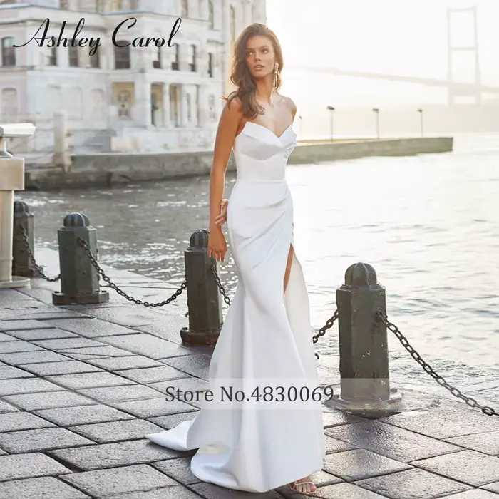 Ashley Carol – robe De mariée sirène en Satin