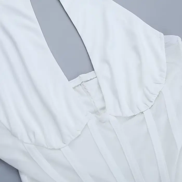 Robe longue élégante blanche pour femme