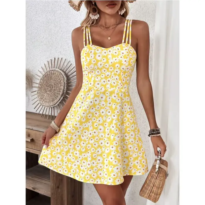 Robe décontractée à imprimé floral pour femme