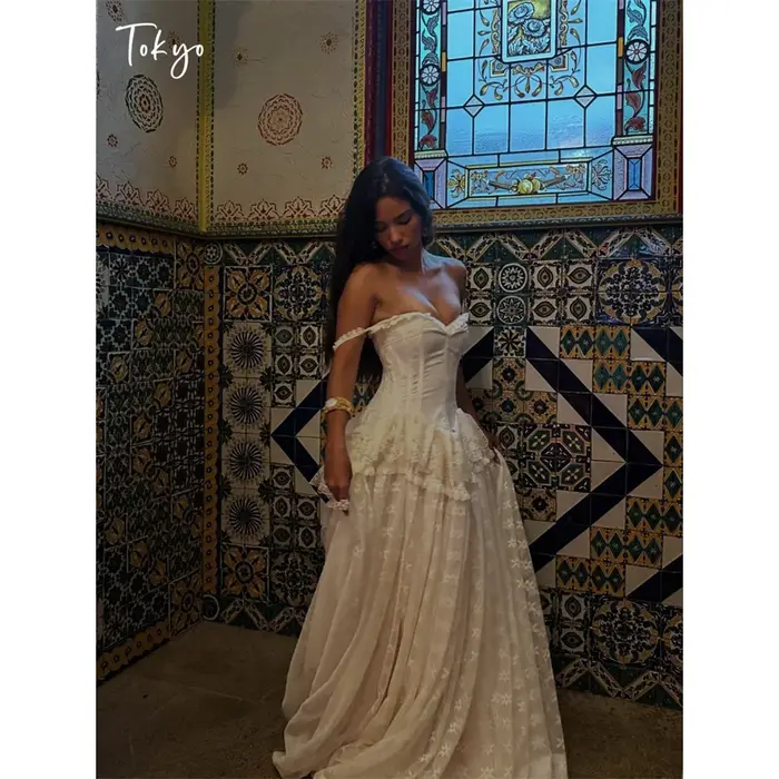 Robe de mariée blanche style corset Tokyo