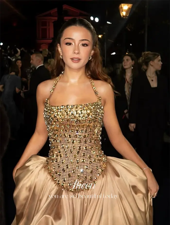 Robe de soirée en satin Aileen pour femme - Robes
