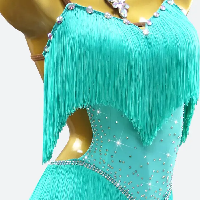 Robe de soirée, Costume de scène de danse latine, fête élégante, vêtements courts pour femmes, compétition, pratique de danse, tenues lyriques pour filles, 2026
