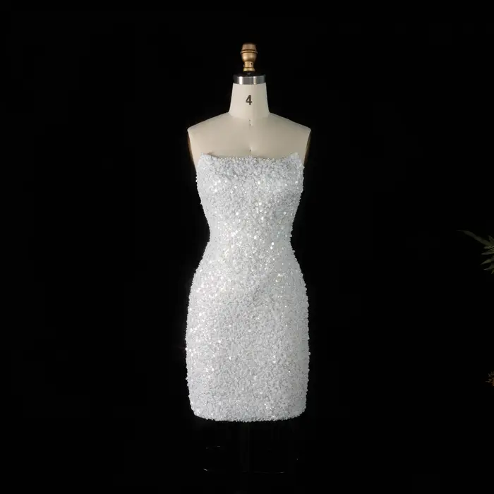 Robes de mariée miniatures luxueuses Sheer Fairy pour femmes