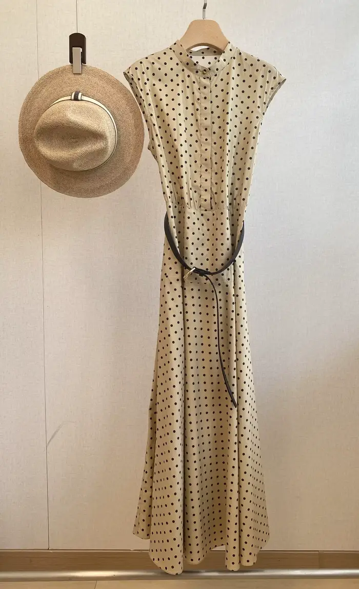 Robe sans manches pour femme, taille cintrée, amincissante, mi-longue, en coton, style A-line, robe 