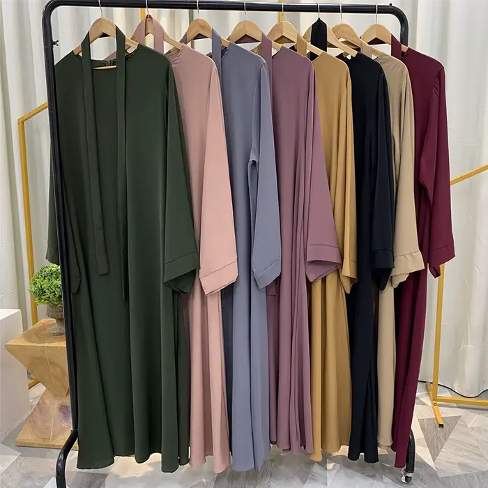 Abaya en polyester décontractée et élégante pour femmes musulmanes occasions spéciales İslam moda için uygun abaya kıyafetleri