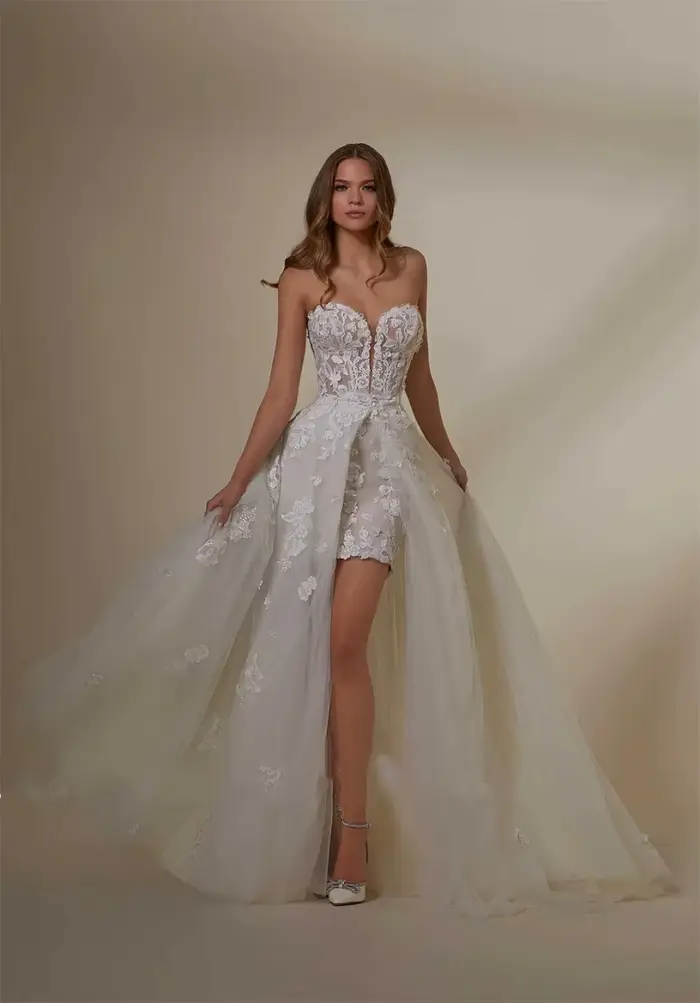 Robe de mariée courte d'été pour femmes