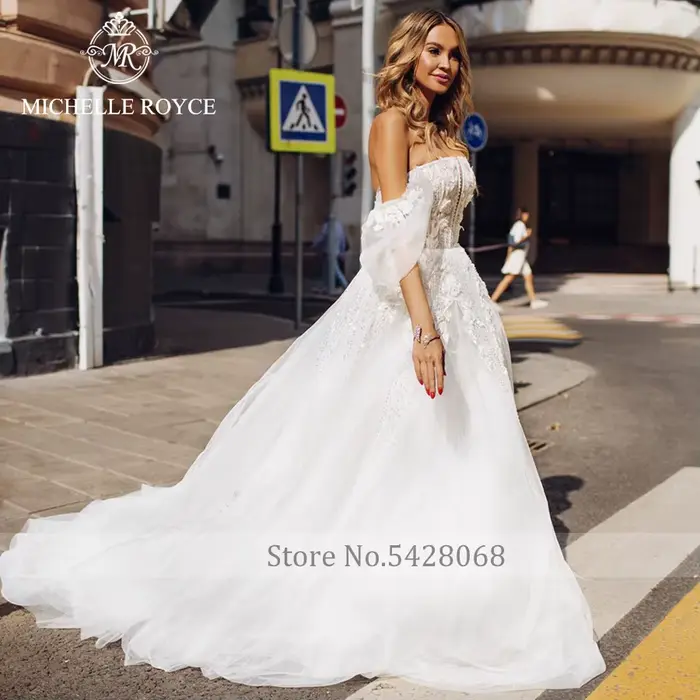 Michelle Royce-Robes de mariée A-ligne pour femmes