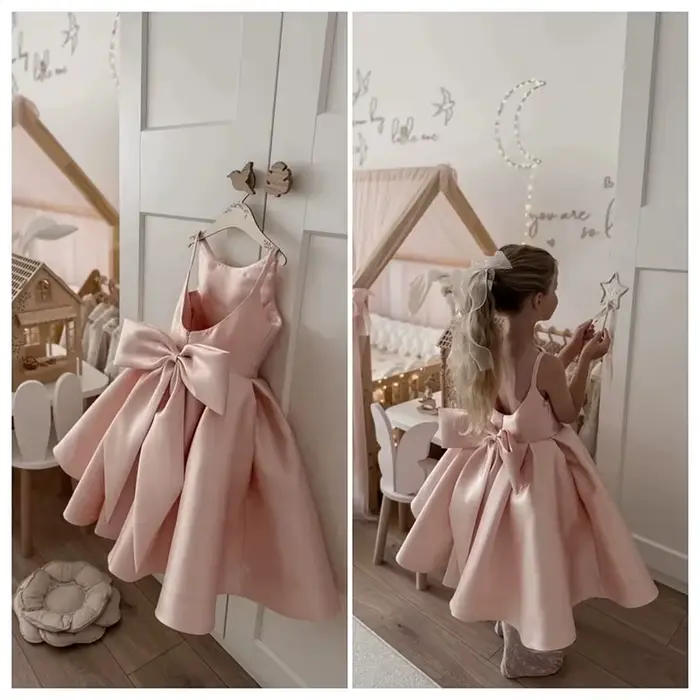 Robe de demoiselle d'honneur rose