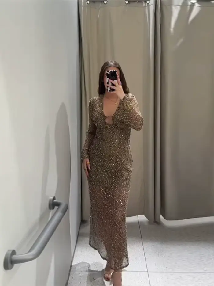 Robe Maxi à paillettes pour femmes