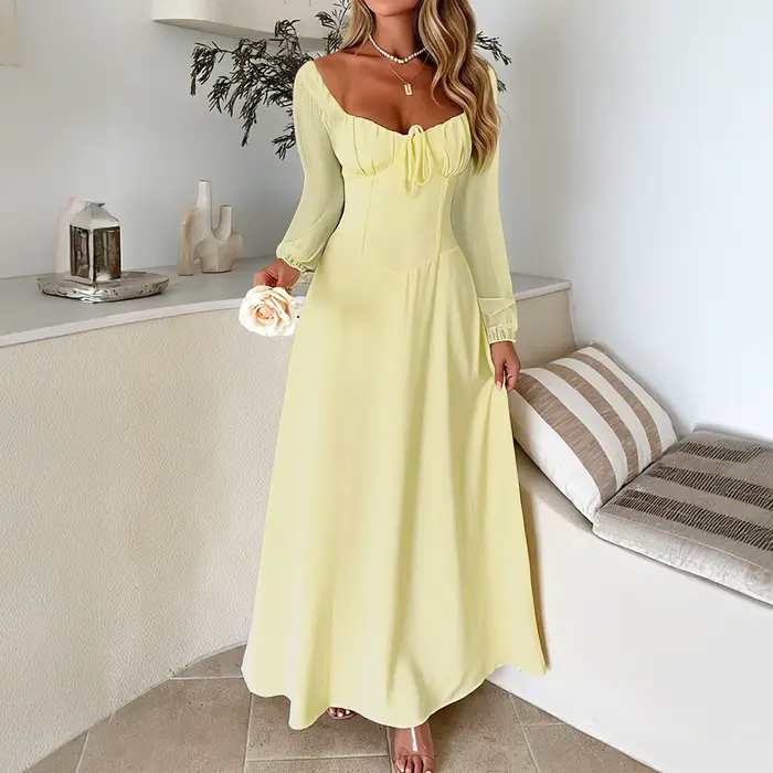 Robe de soirée élégante à manches courtes