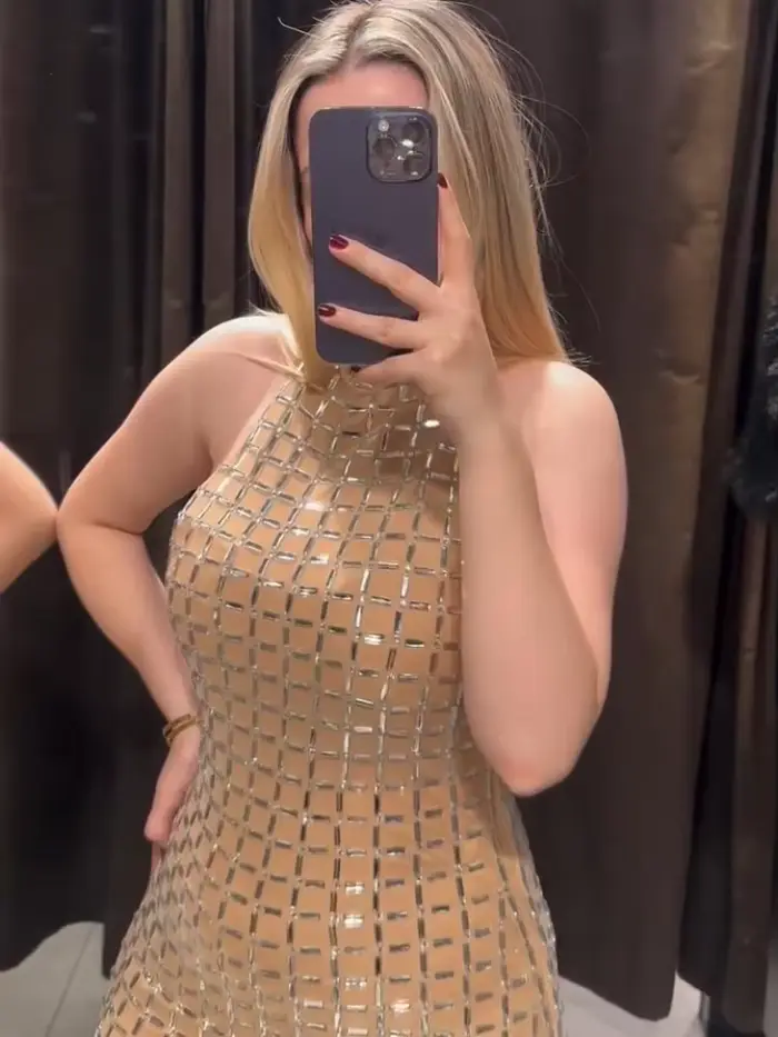 Robe Maxi à paillettes géométriques pour femmes