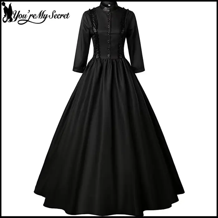 Robe médiévale pour femme avec manches longues pour carnaval, soirée de gala, cosplay et cérémonies spéciales