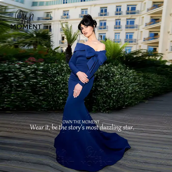 OTM – robe de soirée modeste bleu royal