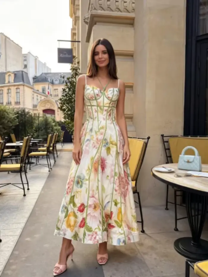 Robe élégante à imprimé floral pour femme