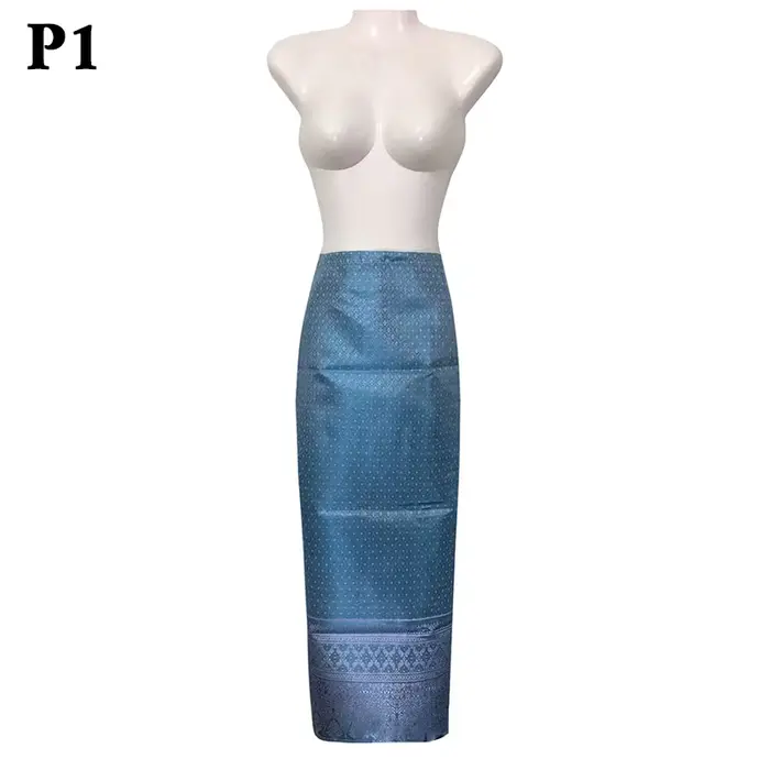 NOUVEAU - Robe traditionnelle thaïlandaise pour femmes, jupe tube taille haute, style Dai de Xishuan