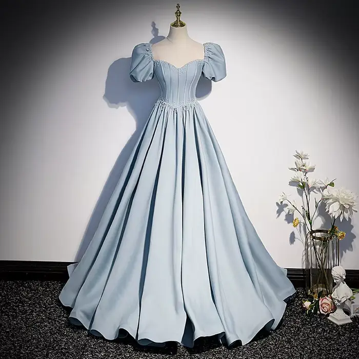 Robe longue Nowsaa en polyester avec style Y2K pour femmes, silhouette élégante, décolleté en V, pour soirées et occasions professionnelles