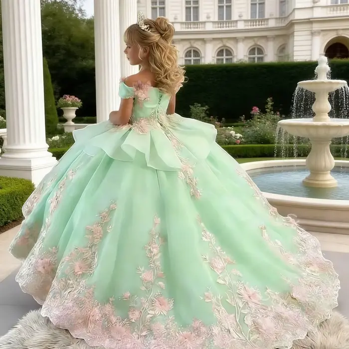 Robe de demoiselle d'honneur en tulle à volants